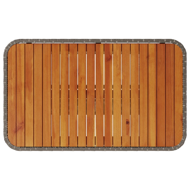 vidaXL Dārza ēdamgalds Pelēka poliratāns