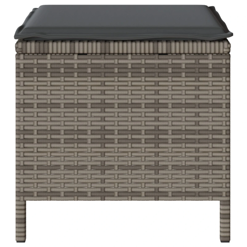 vidaXL Dārza ēdamgalds Pelēka poliratāns