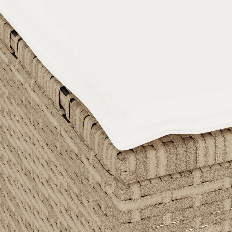 vidaXL Dārza ēdamgalds Bēša poliratāns