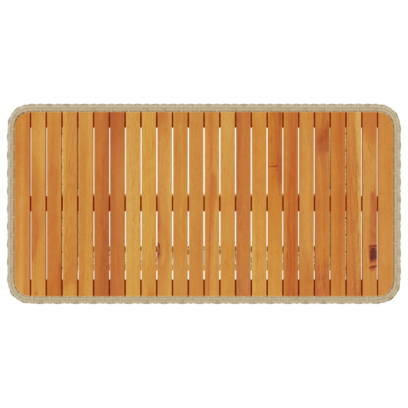 vidaXL Dārza ēdamgalds Bēša poliratāns