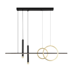 Lampa piekar.combo 23w 3k melna-zelta