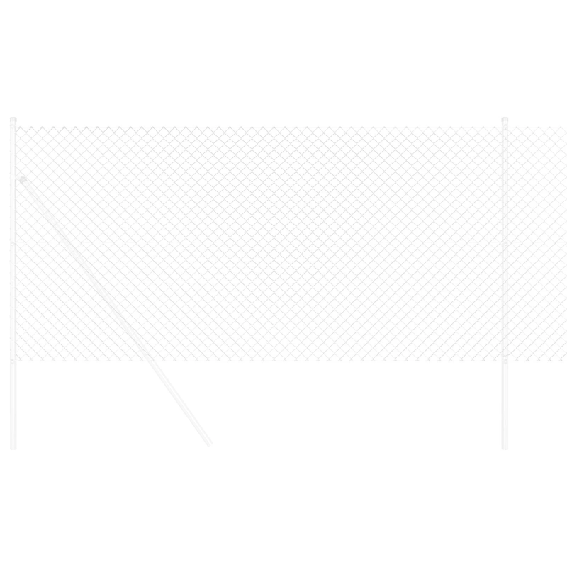 vidaXL Saitņu žogs Sudraba 10 x 1,4 m Cinkots tērauds