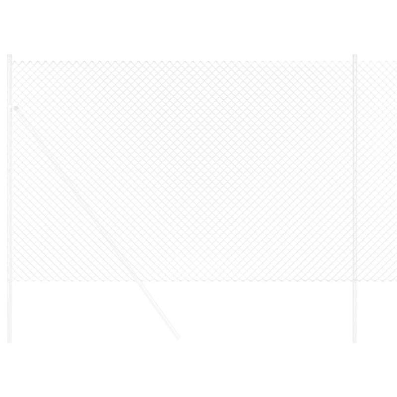 vidaXL Saitņu žogs Sudraba 10 x 1,5 m Cinkots tērauds