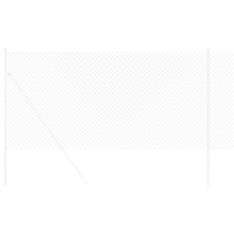 vidaXL Saitņu žogs Sudraba 10 x 1,2 m Cinkots tērauds