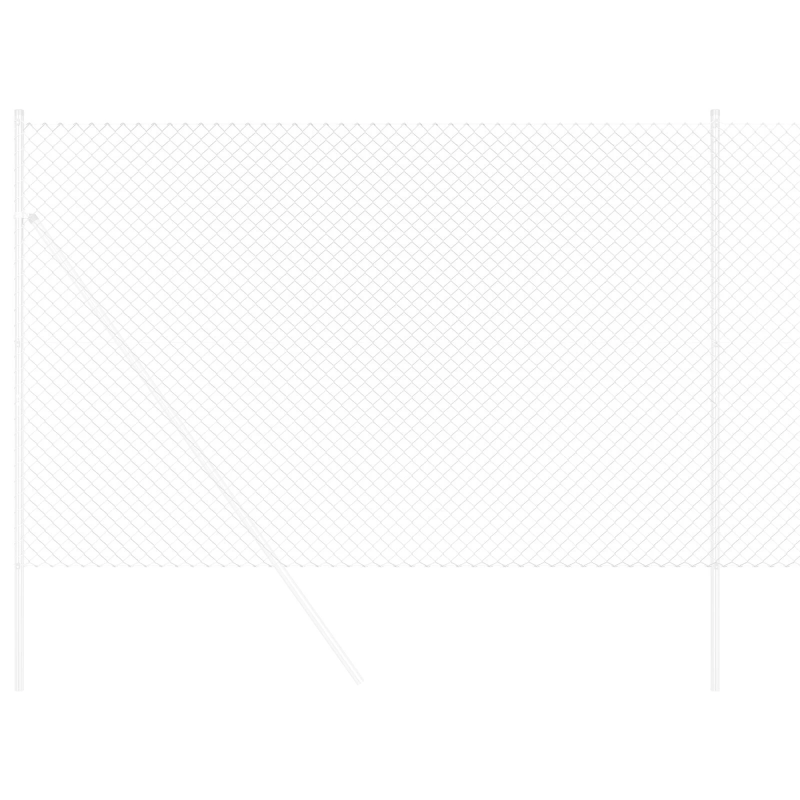 vidaXL Saitņu žogs Sudraba 10 x 1,5 m Cinkots tērauds