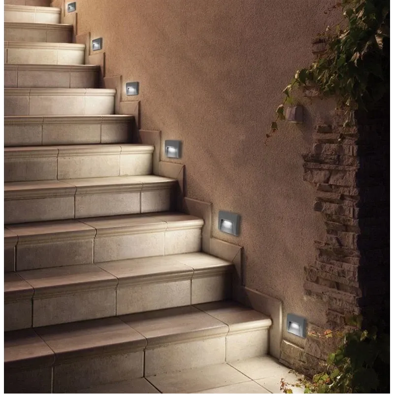 Piestiprināta lampa padziļinājums Viokef Cop 4308900, 3000°K, LED, pelēka