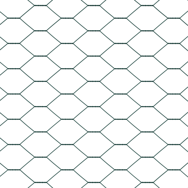 vidaXL Sešstūra žogs Zaļa 0,8 x 10 m PVC