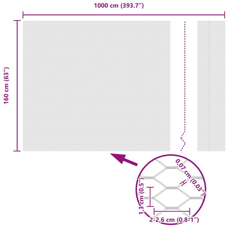 vidaXL Sešstūra žogs Zaļa 1,6 x 10 m PVC