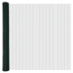 vidaXL Sešstūra žogs Zaļa 1,6 x 10 m PVC