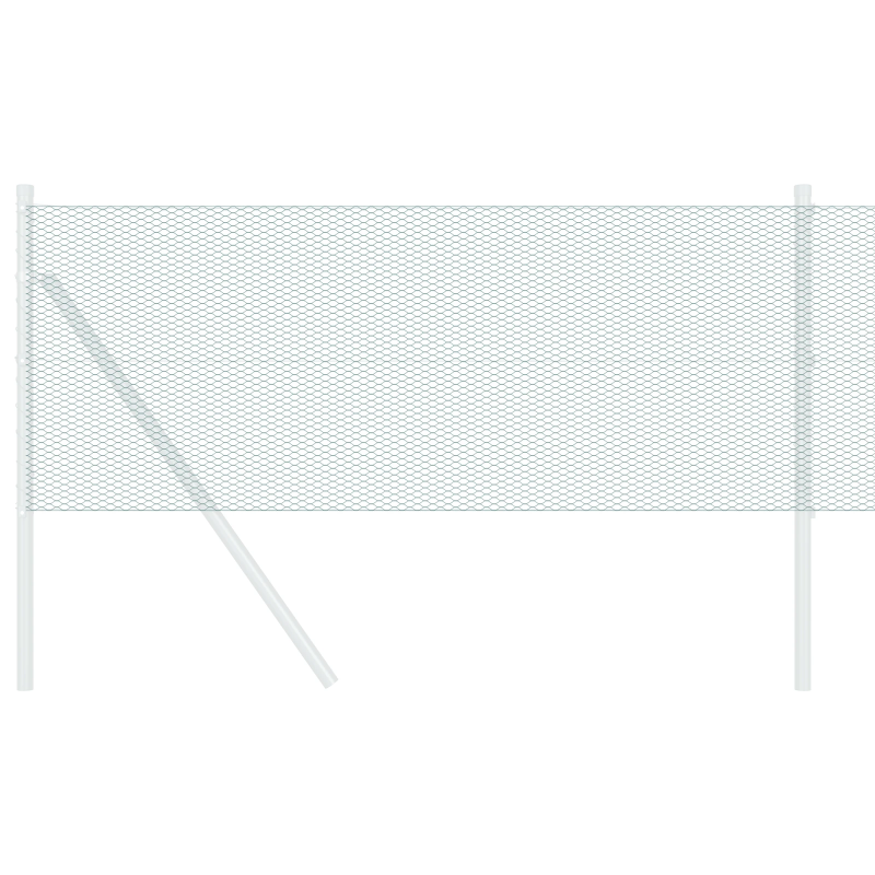 vidaXL Sešstūra žogs Zaļa 0,4 x 25 m PVC