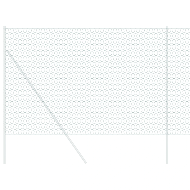 vidaXL Sešstūra žogs Zaļa 1,6 x 100 m PVC