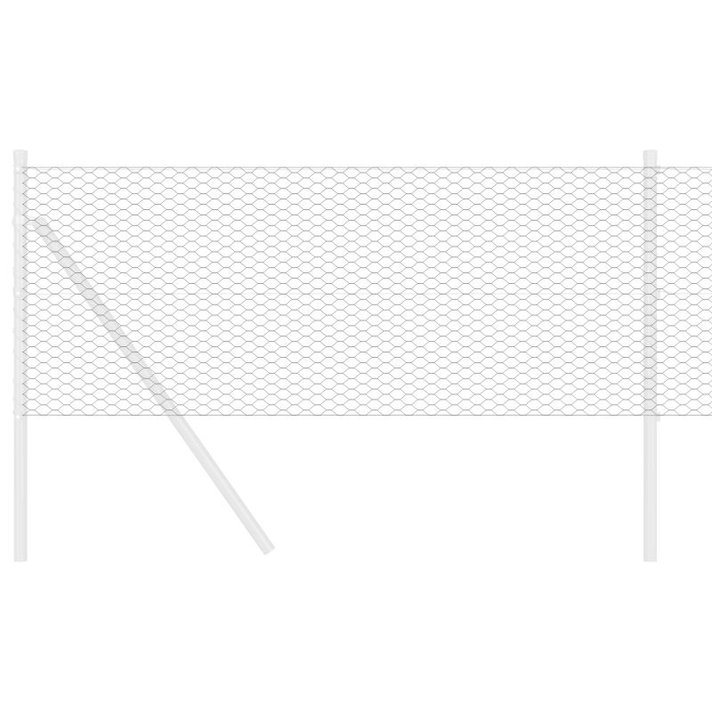 vidaXL Sešstūra žogs Pelēka 0,6 x 10 m PVC