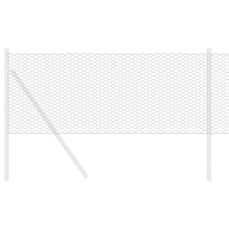 vidaXL Sešstūra žogs Pelēka 0,6 x 10 m PVC