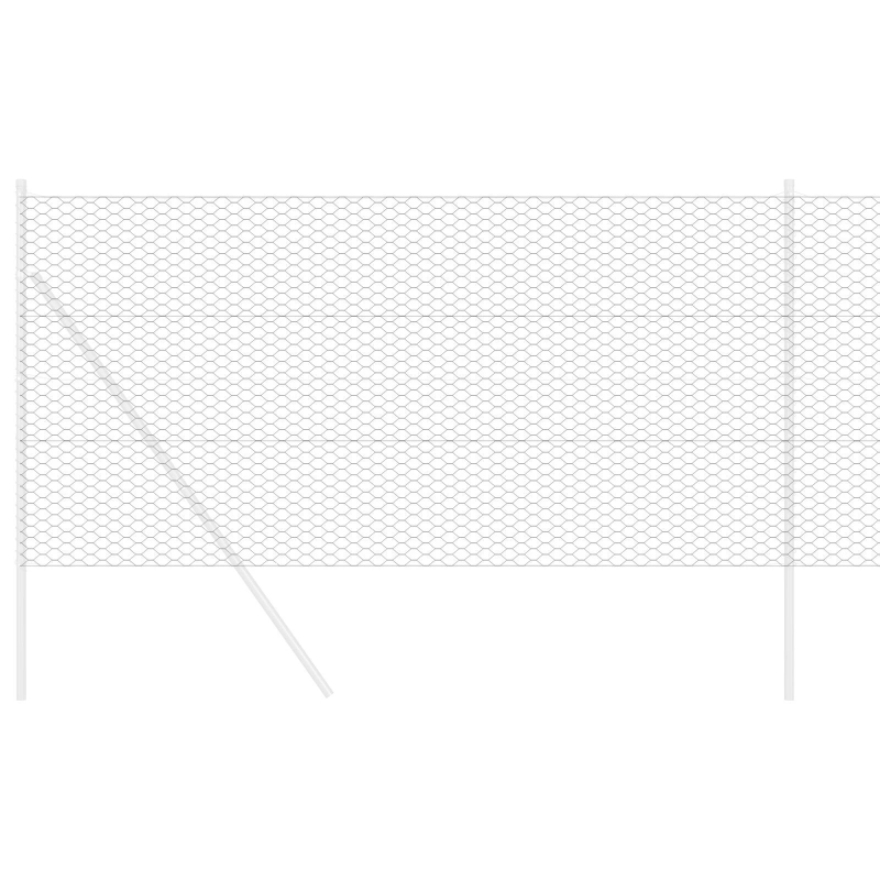 vidaXL Sešstūra žogs Pelēka 1,2 x 10 m PVC