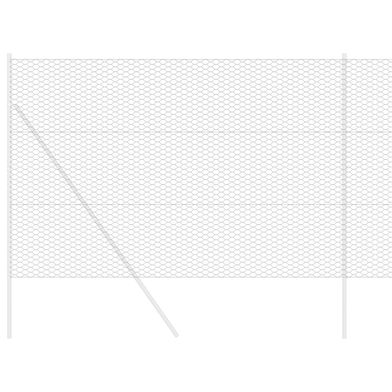 vidaXL Sešstūra žogs Pelēka 1.6 x 10 m Tērauds