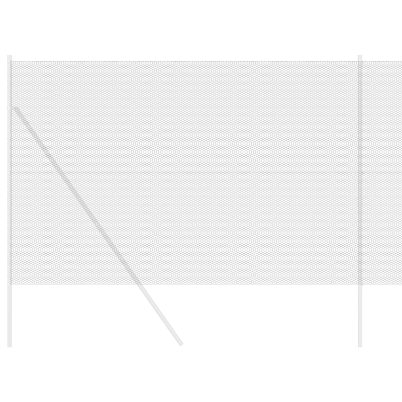 vidaXL Sešstūra žogs Pelēka 1,5 x 50 m PVC