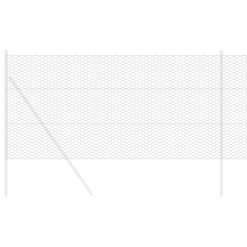 vidaXL Sešstūra žogs Pelēka 1 x 100 m PVC