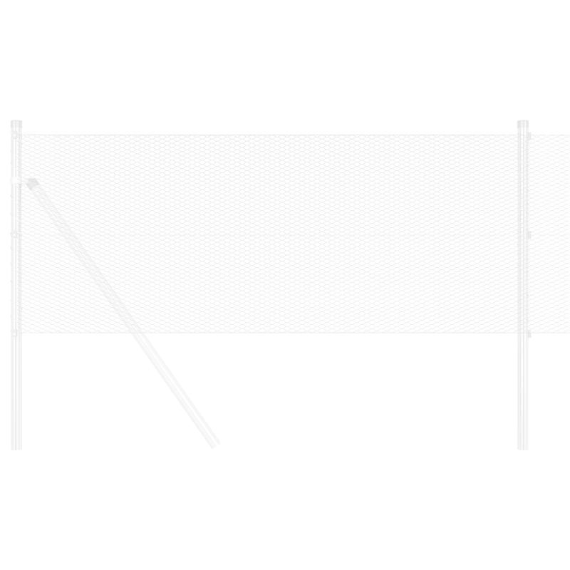 vidaXL Sešstūra žogs Sudraba 0,4 x 10 m Cinkots tērauds