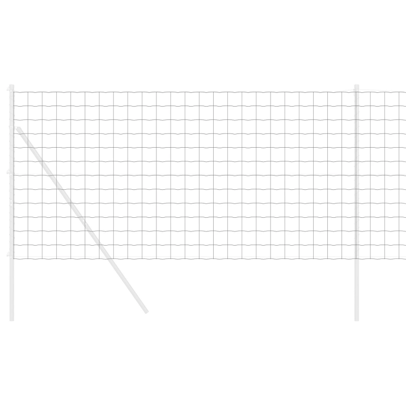 vidaXL Sešstūra žogs Sudraba 1,4 x 25 m Cinkots tērauds