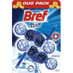 Bref Blue Activ+ Chlorine Toilet Rim Block, 2×50 g