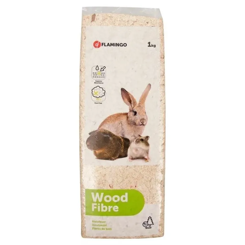 Zāģu skaidas grauzējiem Flamingo Wood Fibre 1031029, 1 kg