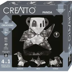 Конструктор Kosmos Creatto Panda 1KS3494, 61 шт., белый цв.-серый цв.