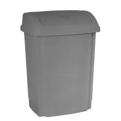 Atkrit.konteiners 15L ar vāku Swing pelēks