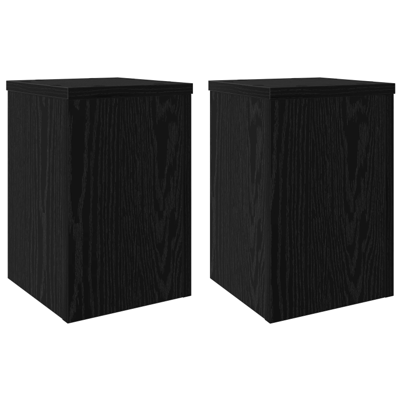 vidaXL Augu statīvs 2 pcs Melns ozolkoks 20 x 20 x 30 cm