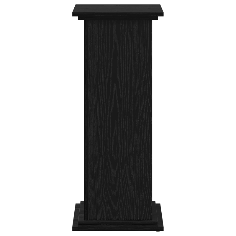 vidaXL Augu statīvs Melns ozolkoks 33 x 33 x 80 cm Inženierijas koks