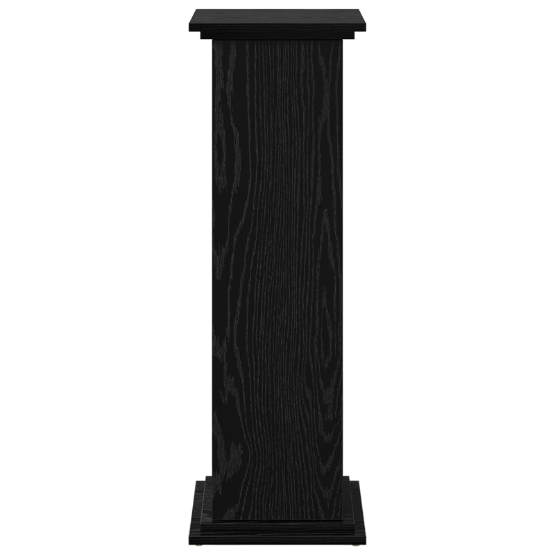 vidaXL Izstādes stends ar uzglabāšanu Melns ozolkoks 31 x 30 x 90 cm