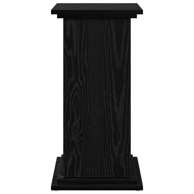 vidaXL Izstādes stends ar uzglabāšanu Melns ozolkoks 31 x 30 x 60 cm