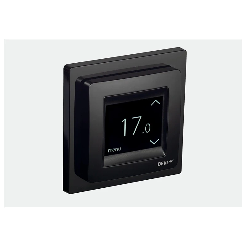 Grīdas termostats DEVIreg Touch 140F1069, 16A melns