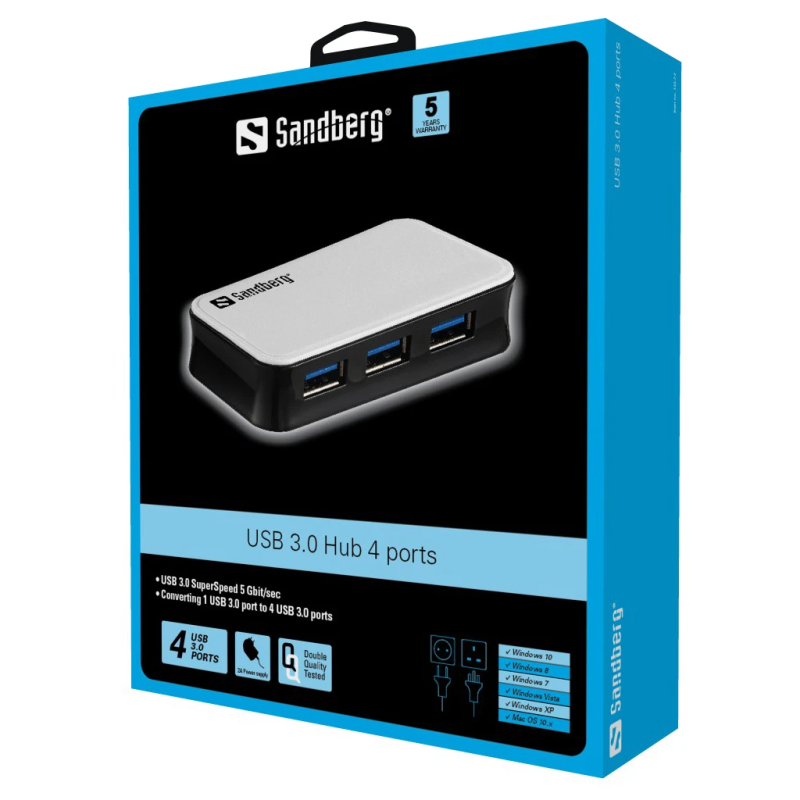 Sandberg 133-72 USB 3.0 Hub 4 Ports