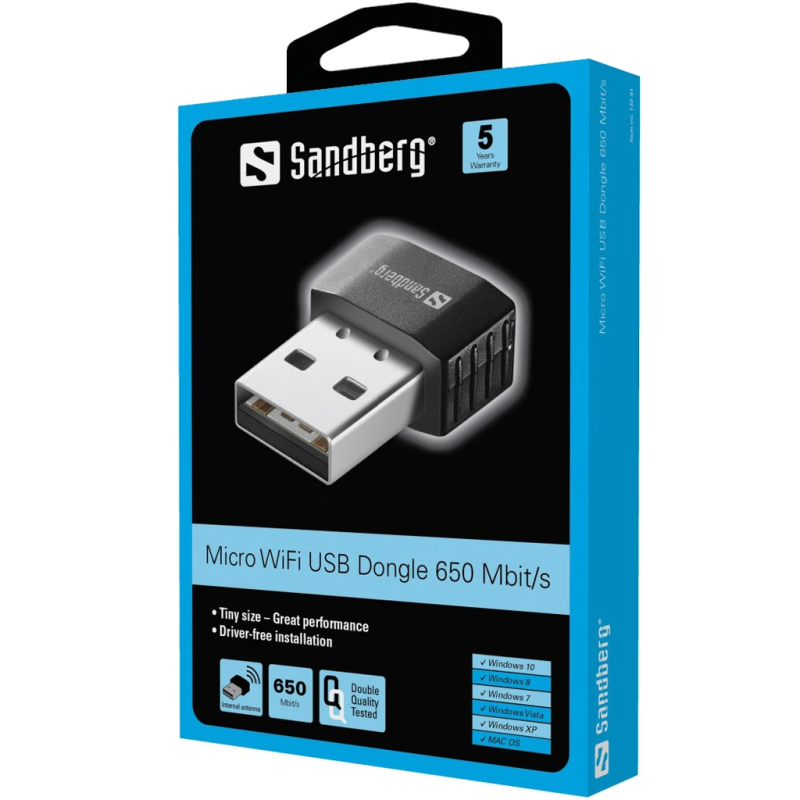 Sandberg 133-91 Micro WiFi USB Dongle 650Mbit-s