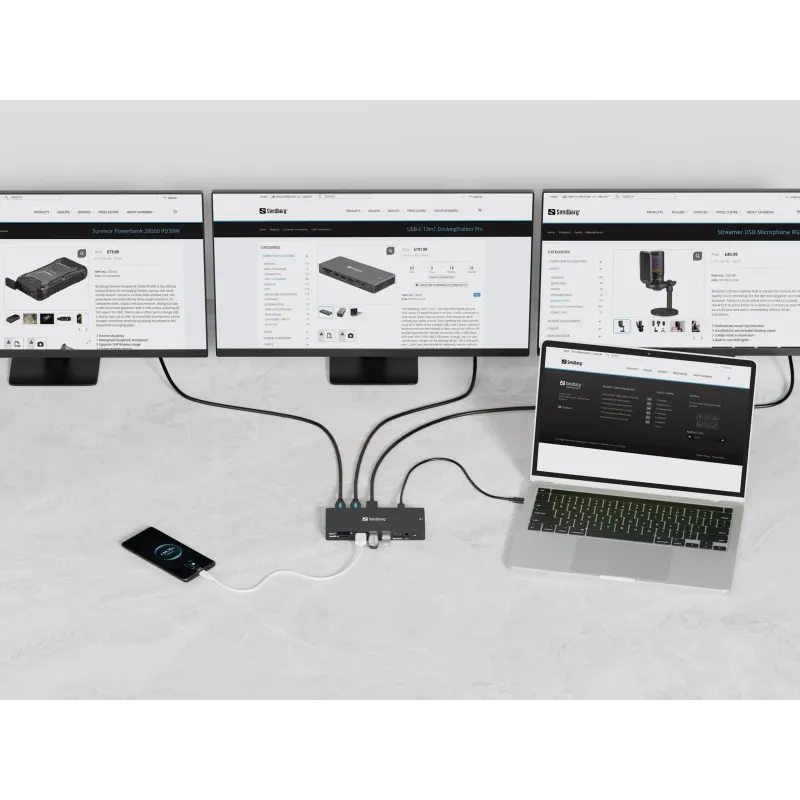 Sandberg 136-61 USB-C 13in1 DockingStation Pro