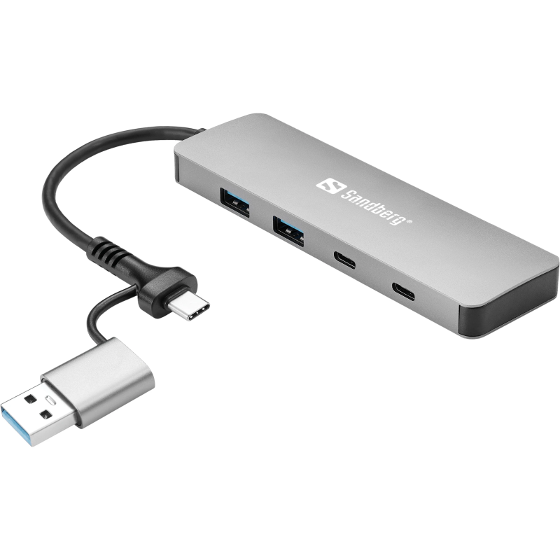 Sandberg 136-64 USB-C-A to 2xUSB-A+2xUSB-C Hub