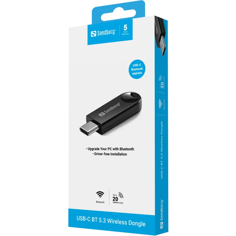 Sandberg 136-69 USB-C BT 5.3 Wireless Dongle