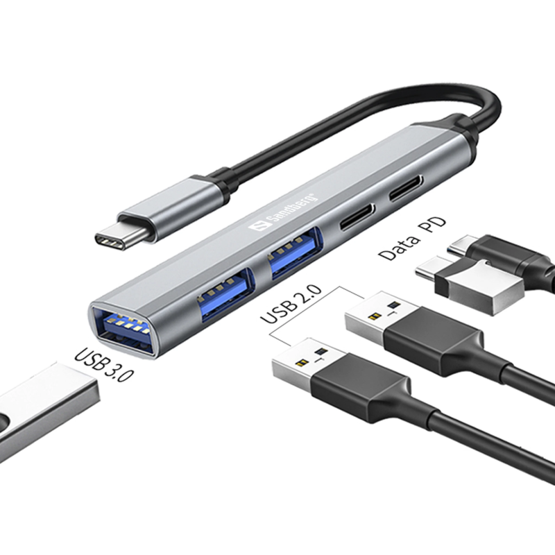 Sandberg 336-50 USB-C to 3xUSB-A+2xUSB-C Saver