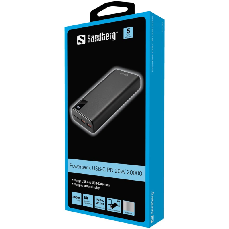 Sandberg 420-59 Powerbank USB-C PD 20W 20000mAh