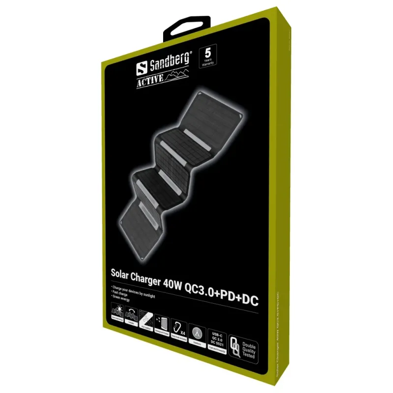 Sandberg 420-67 Solar Charger 40W QC3.0+PD+DC