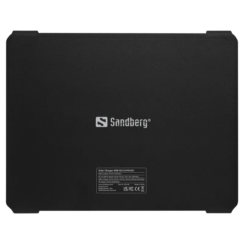 Sandberg 420-80 Solar Charger 60W QC3.0+PD+DC
