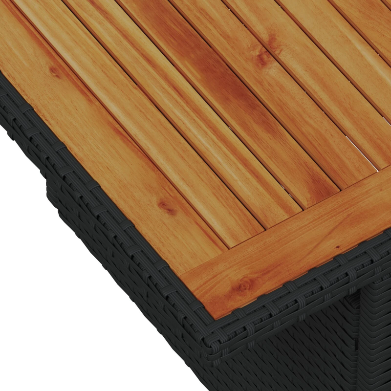 vidaXL Dārza ēdamgalds ar spilvenu Melns un Krēmkrāsa 100 x 55 x 73 cm