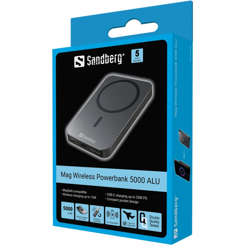 Sandberg 420-96 Mag Wireless Powerbank 5000ALU