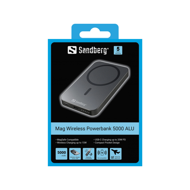 Sandberg 420-96 Mag Wireless Powerbank 5000ALU