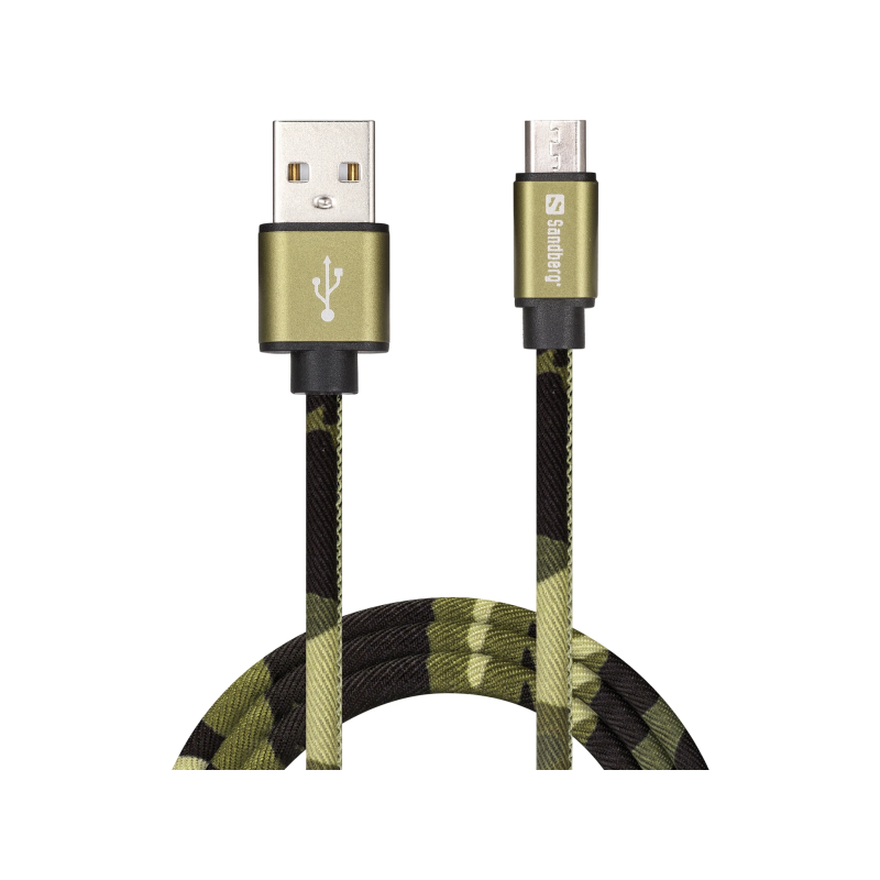 Sandberg 441-15 MicroUSB Green Camouflage 1m