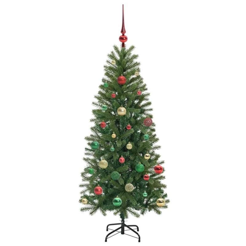 vidaXL Mākslīgā Ziemassvētku eglīte su 150 LED Zaļa 150 cm PE un PVC