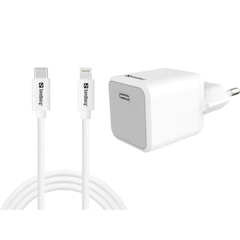 Sandberg 441-57 USB-C 20W Charger + USB-C to Lightning cable, 1M