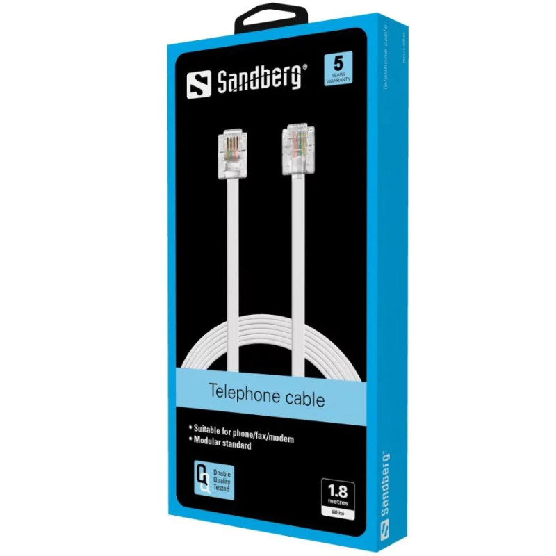 Sandberg 500-60 Telephone RJ11-RJ11 1.8 m, 6P4C