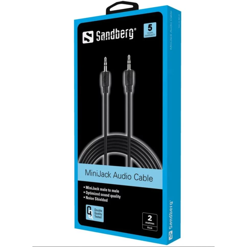 Sandberg 501-24 MiniJack Cable M-M 2m