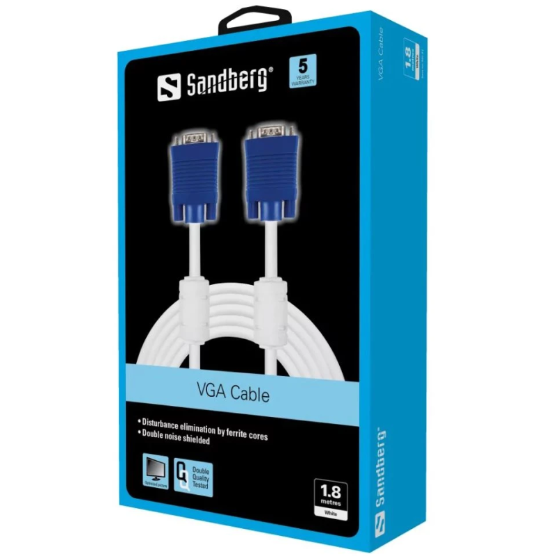 Sandberg 501-61 Monitor Cable VGA LUX 1.8m